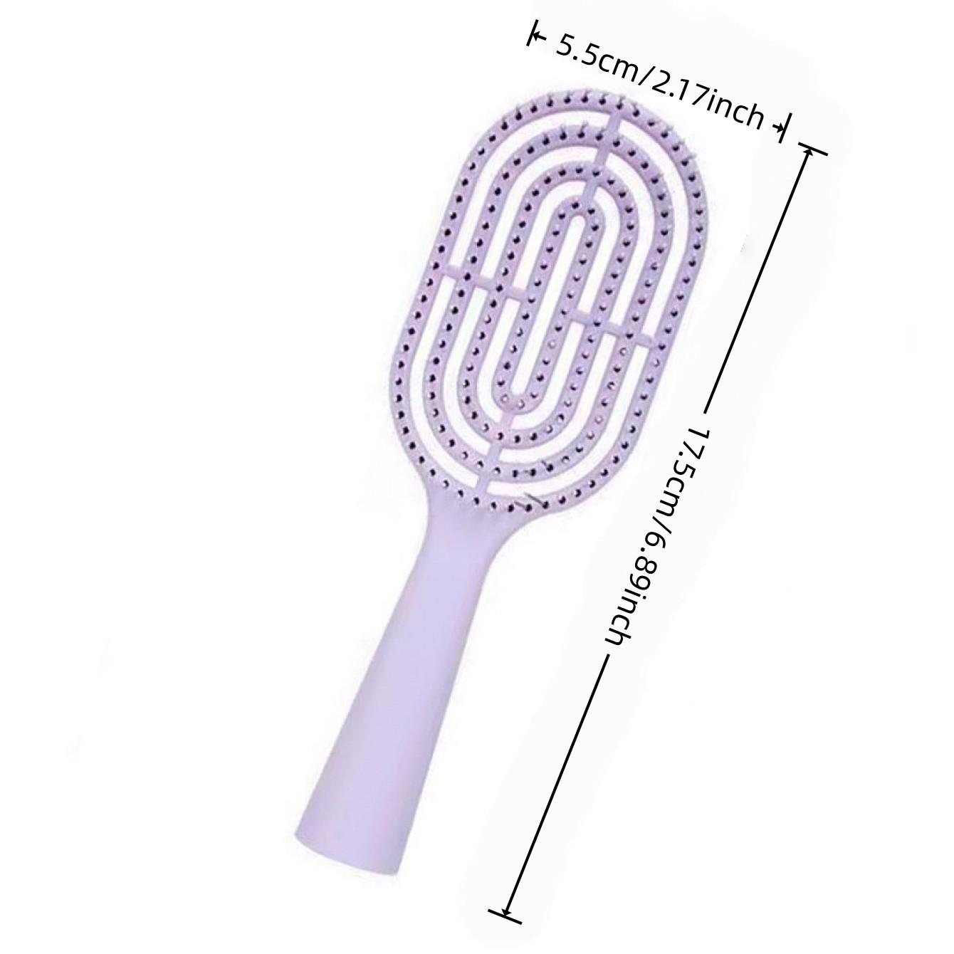 Portable Hollow Bone Comb, Macaron Puff High Volume Curl Styling Brush, Massage Rib Comb Standing Up Hollow Design