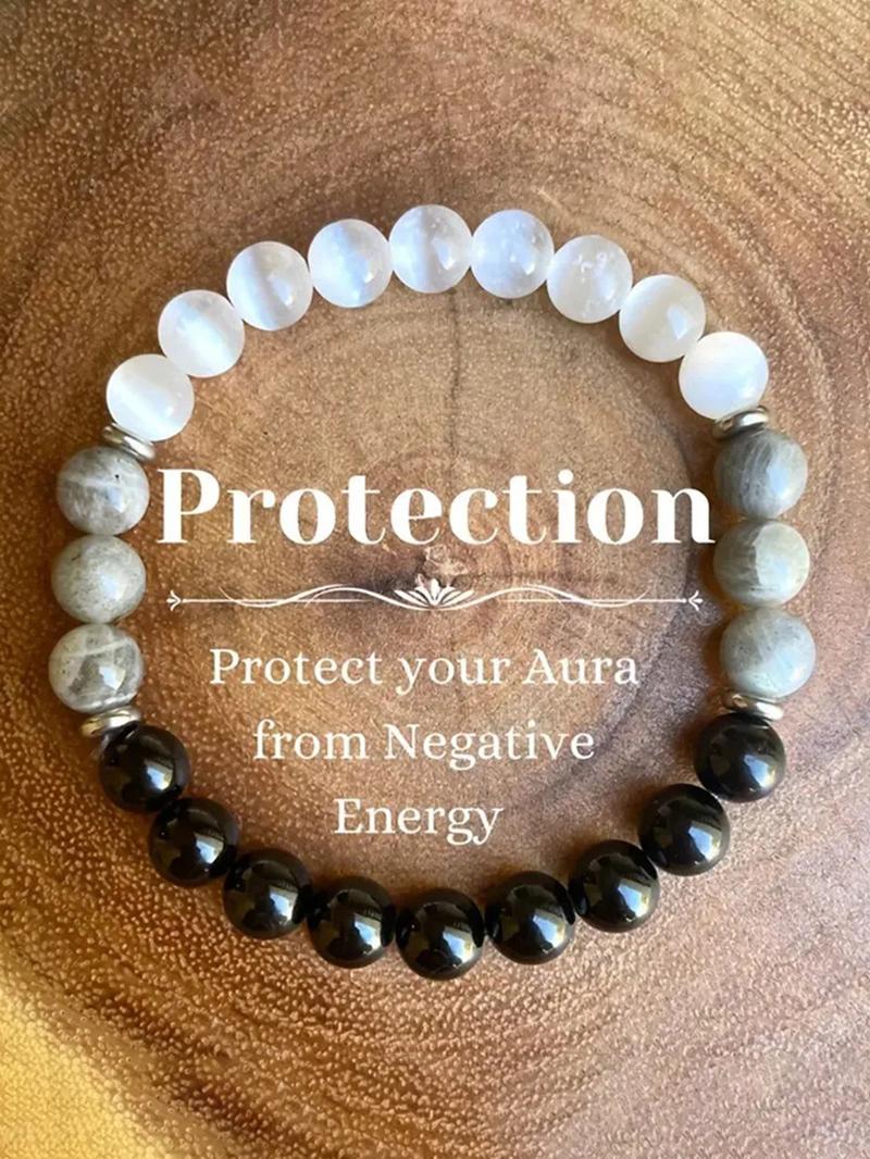 Energy Beaded Bracelet, Unisex Bracelet for Women & Men, Fashion Accessories for Party, Daily Clothing Decor, Trendy All-match & Exquisite Jewelry for Birthday Gift, Jewelry Gifts