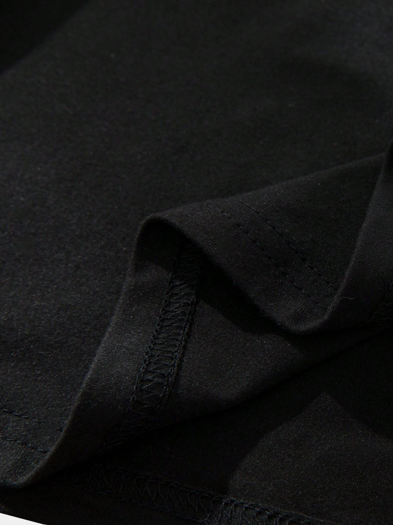 Japanese Crane Embroidered Oversized T-Shirt