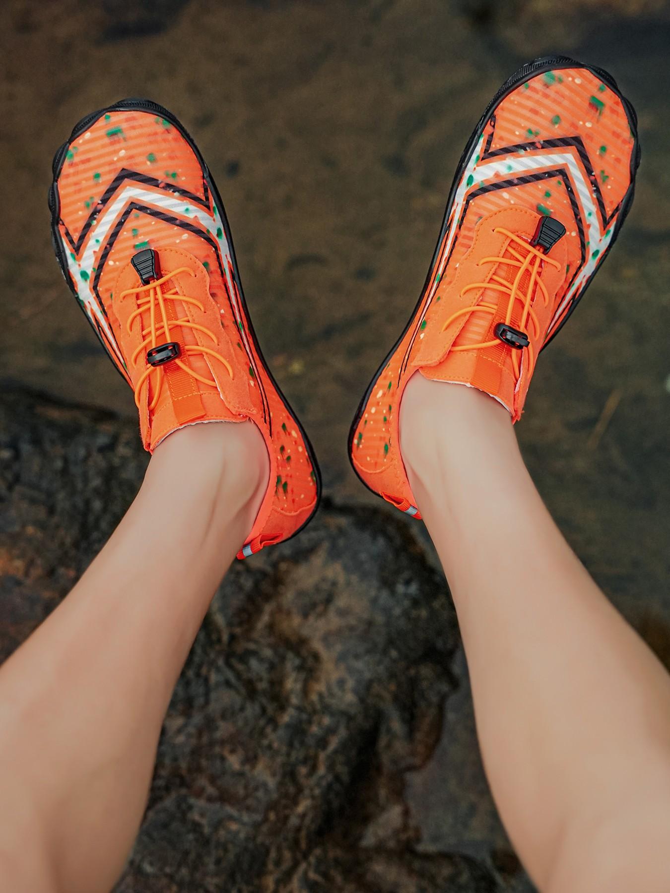 Trendy Printed Beach Shoes, Couple Quick-Dry Breathable Hiking Shoes, Soft Sole Anti-Slip Durable Water Shoes, Surfing Snorkeling Versatile Shoes