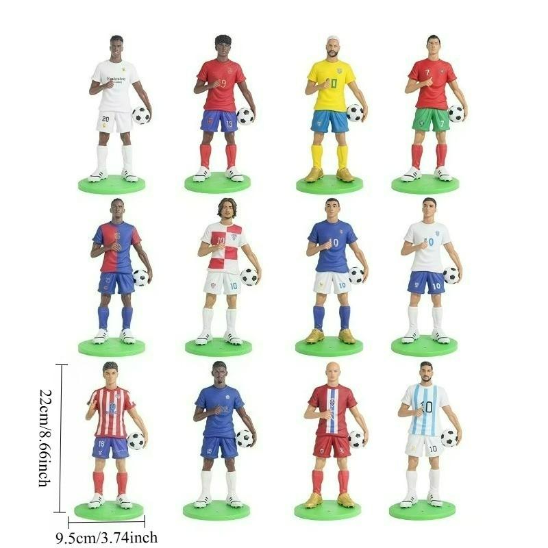 2026 World Cup Soccer Stars Action Figures - 22CM Messi, Ronaldo, Mbappe, Yamal - Collectible Football Player Model Toys, Premium Ornaments for Home Display & Kids Gifts