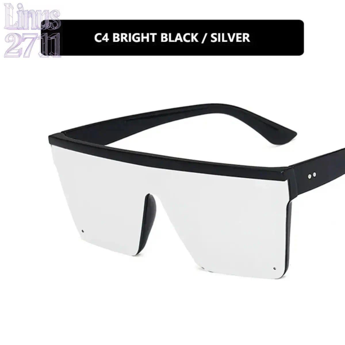 Vintage Male Flat Top Sunglasses Men Brand Black Square Shades UV400 Gradient Sun Glasses For Women Cool One Piece Designer