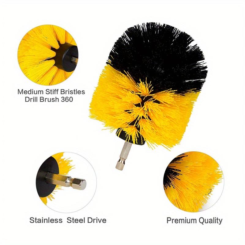 1/3Pcs/Set Electric Scrubber Brush Drill Brush Kit Plastic Round Cleaning Brush For Carpet Glass Car Tires Nylon Brushes