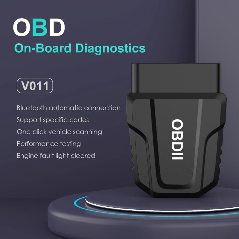 V011 OBD2 Scanner, Bluetooth-compatible 5.4 Diagnostic Scan Tool, Wireless Auto Connect Clear/Reset Engine Error Code Reader for iOS/Android