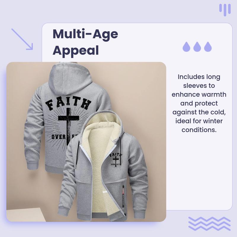 ❄️Winter Faith Armor: FAITH OVER FEAR Sherpa Jacket | 1/COUNT + Cross Print🔥Crush Cold & Doubt – TikTok’s Hottest Spiritual Flex💥