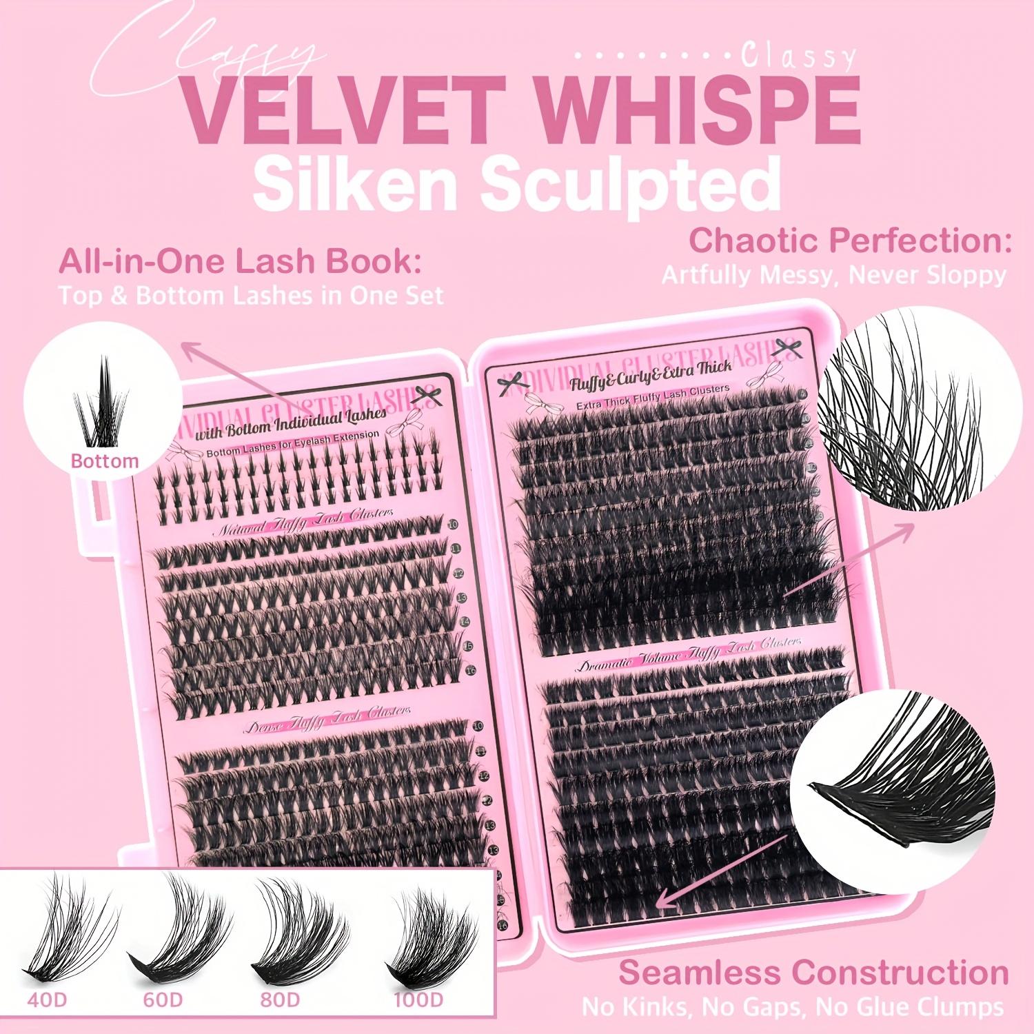 Lash Extension Fluffy Eyelash Extension Thick Lash Clusters Extensions Wispy Individual Lashes D Curl Lash Extension 40D 60D 80D 100D Mixed, 9-16mm.Extra Thick Fluffy Natural Style, Reusable Individual False Lashes Daily, Cosplay & Festivals