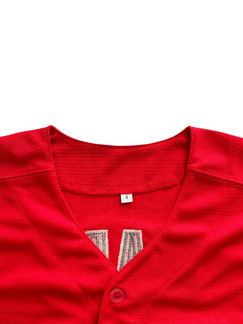 Hooligans 'Mars' 24K Baseball Jersey Men White Red Embroidery Festival Shirts Gift Party S~3XL