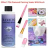 DIY Diamond Painting Tool Set, Includes Sealing Agent & 3 Brushes, Diamond Art Accessories, Sealer