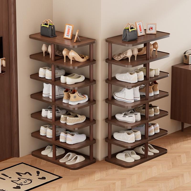 Multi-Layer Shoe Rack for Small Spaces, Easy Assembly Storage Organizer, Fits Narrow Areas Like Hallways & Bedrooms, Holds Up to Two Pairs Per Shelf