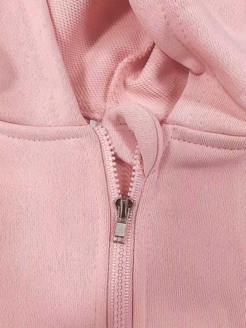 Girls' Kpop Demon Hunters Graphic Casual Hoodie Jacket, Cartoon Print Zipper Sweatshirt, Fall & Winter Fashion, Comfortable Kids Clothing