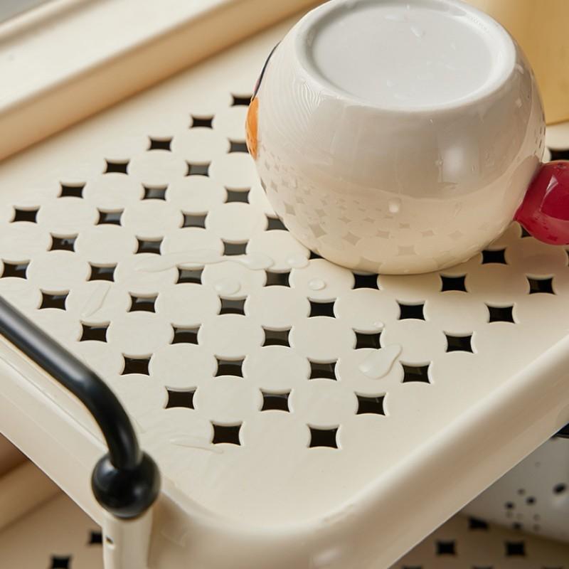 High Aesthetic Desktop Organizer, Multi-Layer Coffee Cup Holder, Kitchen & Living Room Storage Rack, Practical Drainage Shelf, Versatile Standing Shelf