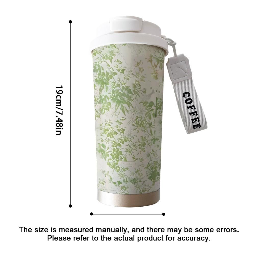 Fashionable Leaf Vine Texture Coffee Cup, Portable Dual Drink Insulated Tumbler, Keeps Hot/cold, Ideal for Office, Travel, Sports
