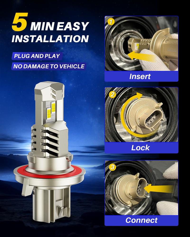 Ford F150 LED Headlight Bulb Kit 2009-2014 AUTOONE Upgrade Headlight 40000 Lumen truck stuff Backup Reverse Map License Plate Lights Plug-and-Play Easy Install