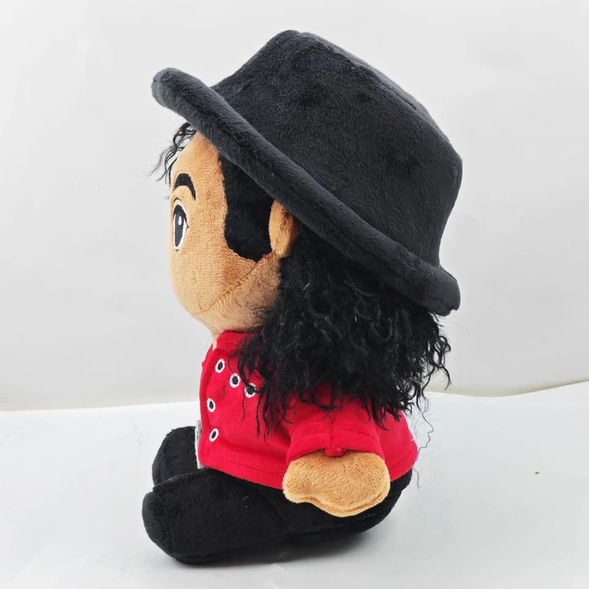 New Michael Jackson Kawaii Unisex Stuffed Doll - Stuffed Animal Collectible, Celebrity Merchandise with Multiple Poses, Home Ornament & Fan Birthday Gift
