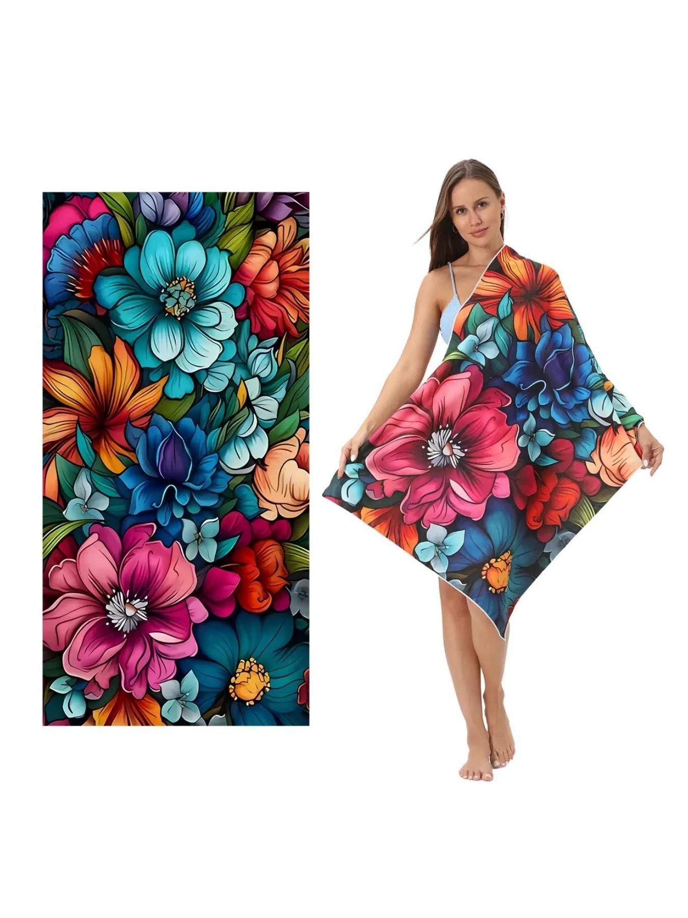 Bohemian Beach Towel Set, Outdoor Sun Protection Multi-Purpose Shawl, Ideal for Travel & Daily Use, Durable Lightweight Design, Absorbent Breathable Towel