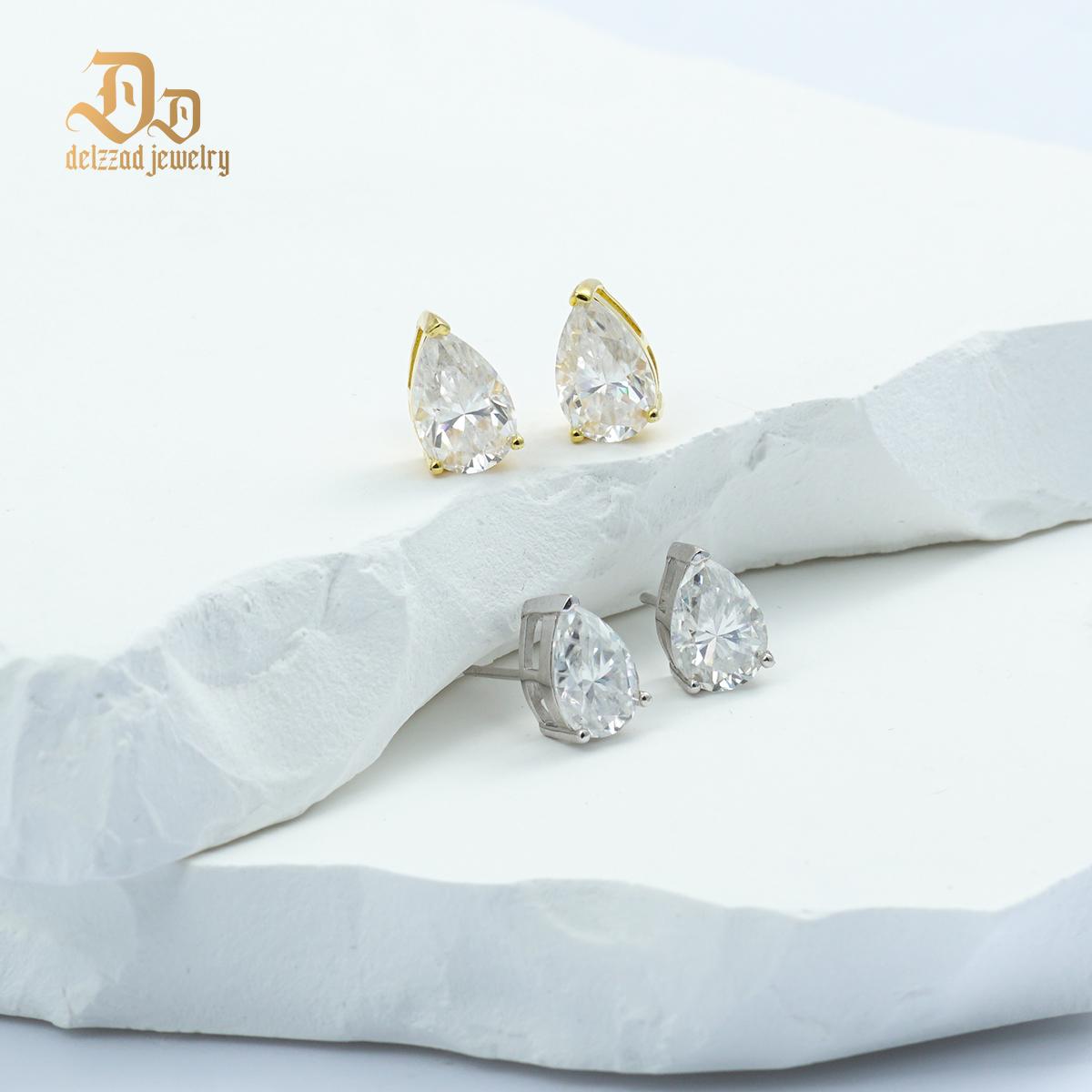 Delzzad Pear Cut Stud Earrings Lab-Created Moissanite Stud Earring S925 Sterling Silver Moissanite Jewelry Perfect Birthday Mother’s Day Christmas Gift for Men Women Wedding Set Delzzad Pear Cut Stud Earrings Lab-Created Moissanite Stud Earring S925 Sterling Silver Moissanite Jewelry Perfect Birthday Mother’s Day Christmas Gift for Men Women Wedding Set