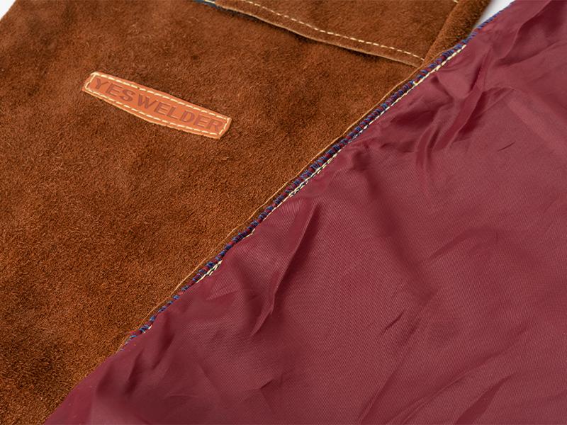 YESWELDER 18.9" Leather Welding Work Sleeves - Heat & Flame Resistant Arm Protection Work Sleeves with Kevlar Stitching and Cotton Lining