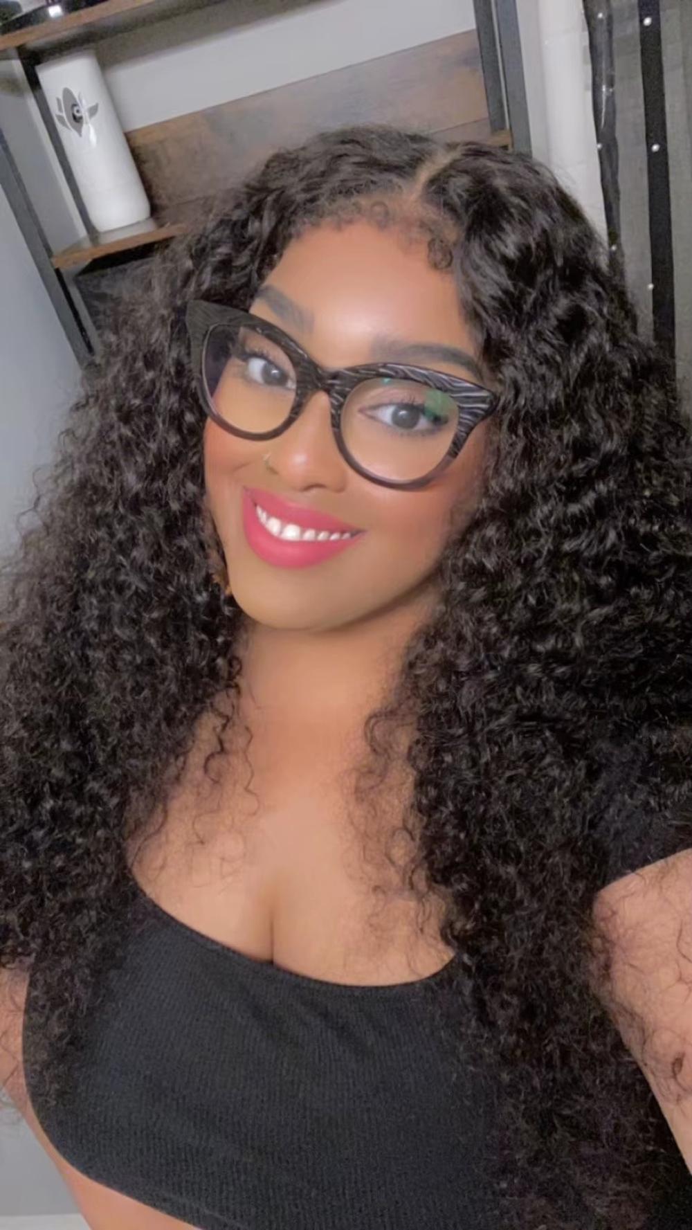 Afro Kinky Curly Wig With 4C Edges 13x6 HD Lace Frontal Wig Human Hair Lace Front Wigs For Women Pre Plucked Baby Hair 200% Density