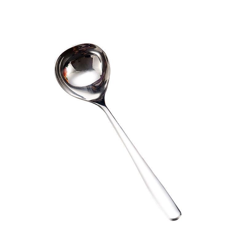 1Pc Stainless Steel Large Head Spoon Adult Drinking Soup Thickened Long Handle Household Kitchen Seasoning Drinking Porridge Hot Pot Special Large Serving Soup Long Handle Spoon Large Mouth Dry Rice Spoon for Restaurant Tableware
