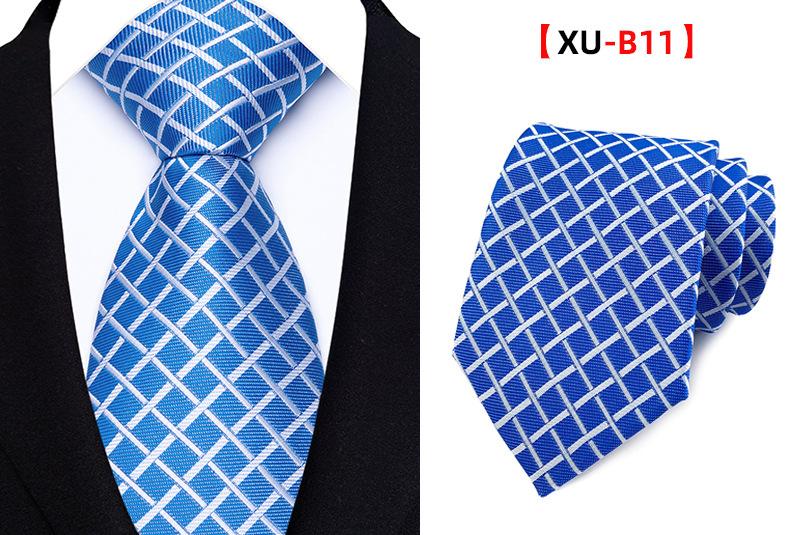 Men's Classic Striped Plaid Necktie - Male Wear for Business Look, Wedding Fit, Formal Suit Accessory - Father's Day Gift for Dad, Husband