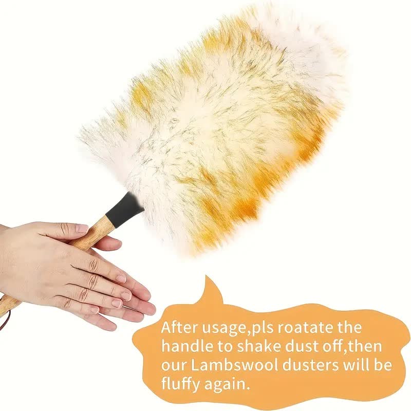 Wool Duster, Home Use Duster, Car Duster, Washable Wool Duster, Cleaning Tool, Versatile Dusting Brush, Ideal for Household and Automotive Care