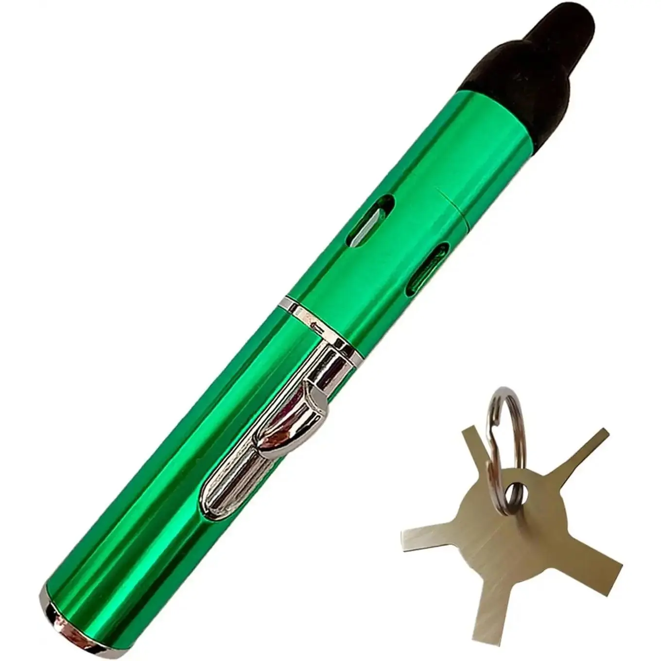 Butane Lighters,Lighters Butane Fuel Refillable Lighter Multipurpose Pen,Green(Gas Not Included)