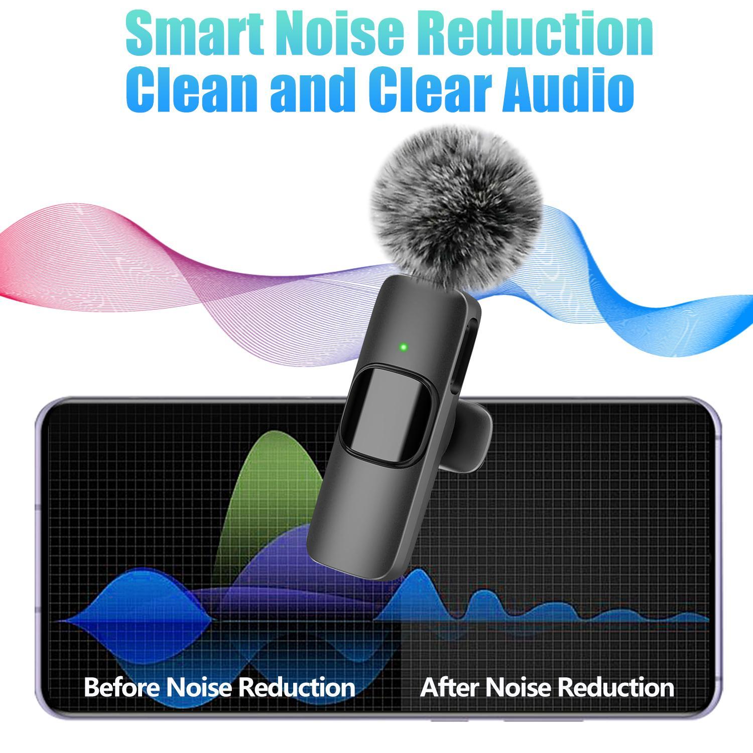 Clip-On Microphone with Type-C and USB Support, Noise Reduction for Clear Audio, Ideal for Recording and Streaming