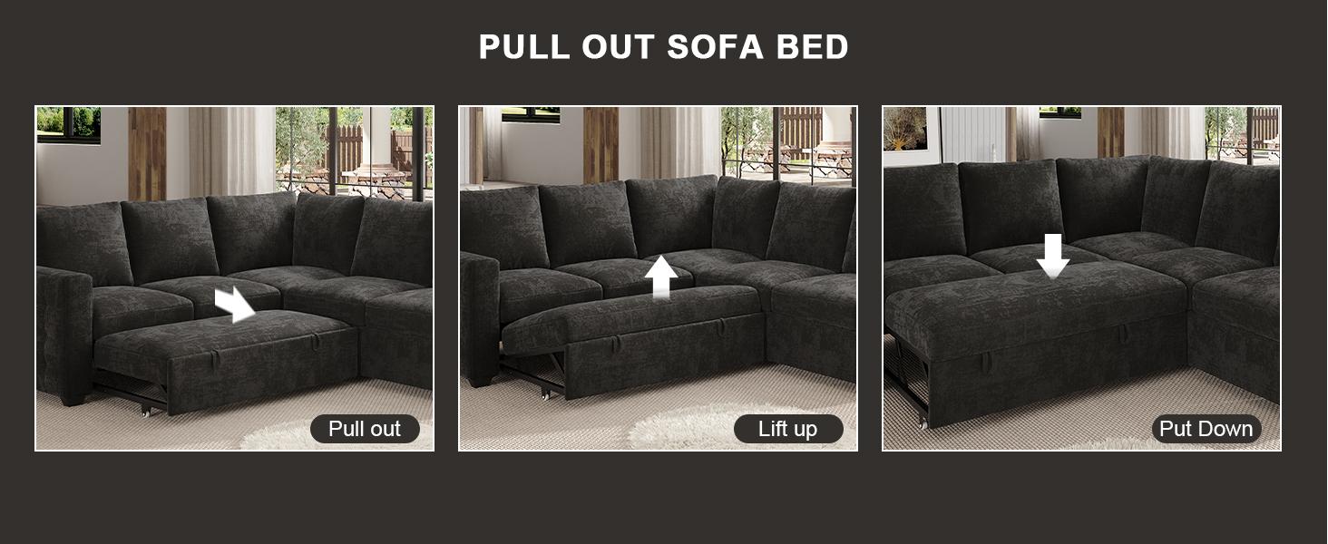 【4-5 Packages】86 Inch Sectional Sleeper Sofa, 5-7 Seat L Shaped Sleeper Sectional Couch with Pull Out Bed, Convertible Sofa Bed with Storage for Living Room, Apartment, Modular Cloud Couches 【4-5 Packages】86 Inch Sectional Sleeper Sofa, 5-7 Seat L Shaped Sleeper Sectional Couch with Pull Out Bed, Convertible Sofa Bed with Storage for Living Room, Apartment, Modular Cloud Couches