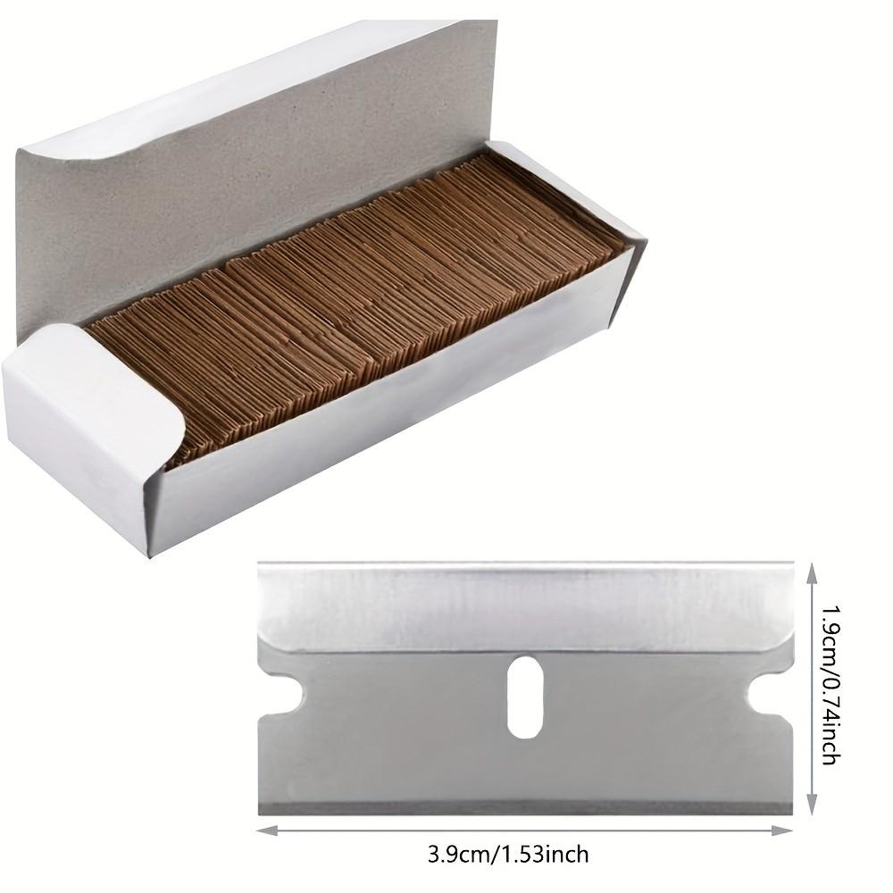 10/30/100 Piece Razor Blade Scraper, Metal Glass Adhesive Cleaner, Carbon Steel Replacement Blades, Car Film Removal Tool, Car Film Stripping