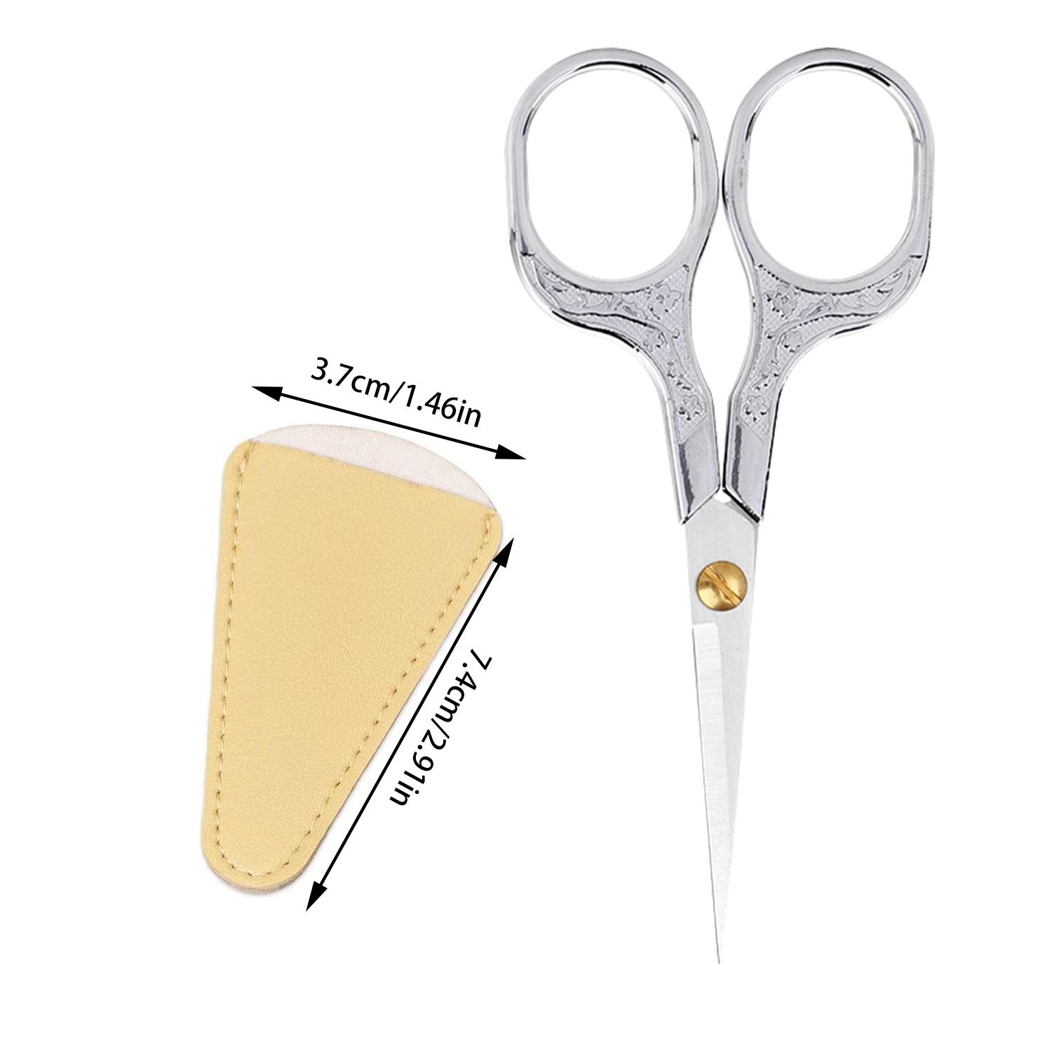 Retro Embroidery Sharp Scissors Set, Craft Sewing Scissors with Pointed Tips, Multi-purpose Detail Beauty Scissors for Office, Home, Kitchen, School