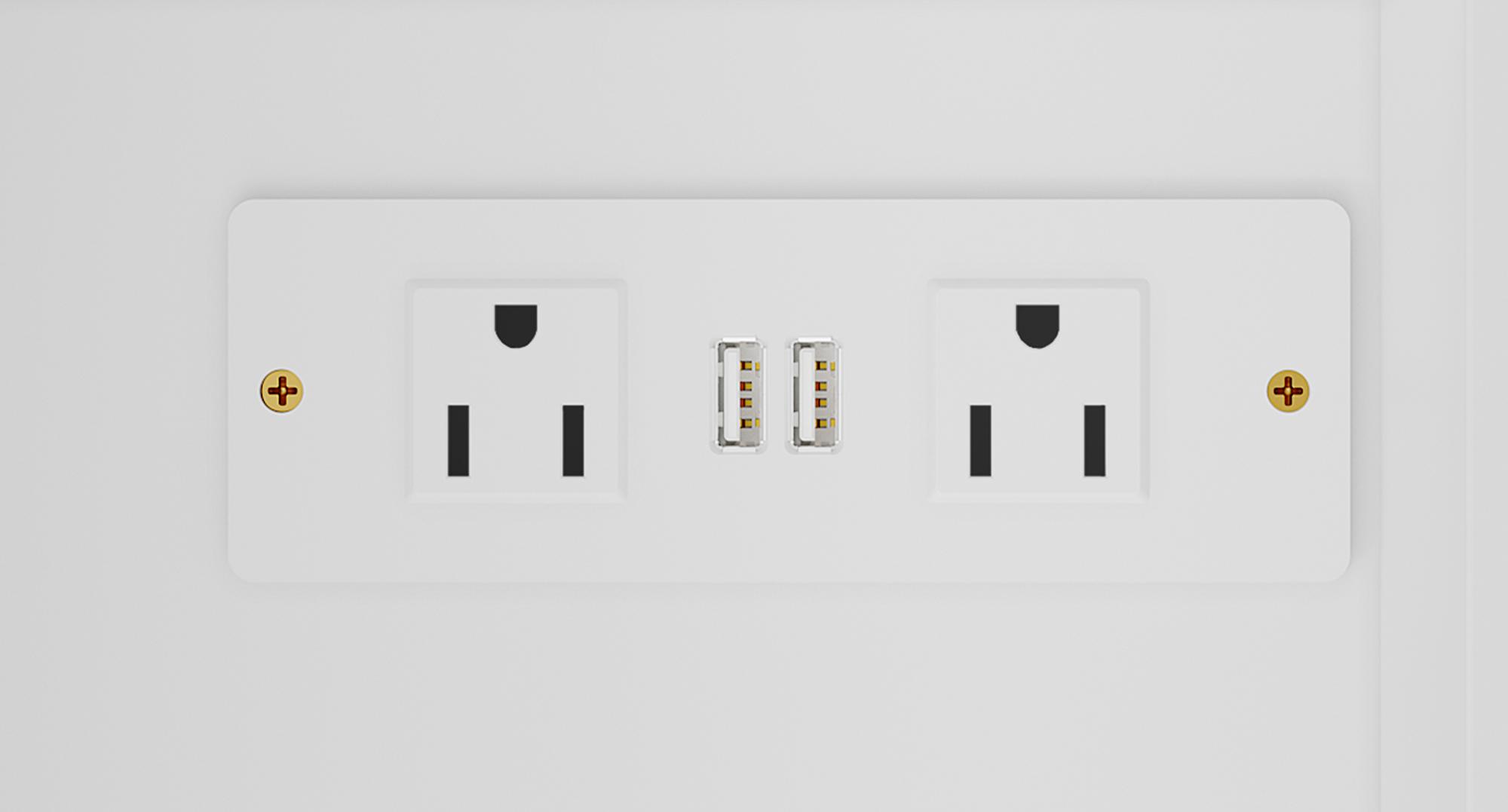 Linor Small Makeup Vanity Desk with Mirror and Lights, 26.4 Small Vanity for Small Space with Stool and Charging Station, Compact Vanity with 3 Color Lighting Modes (White)