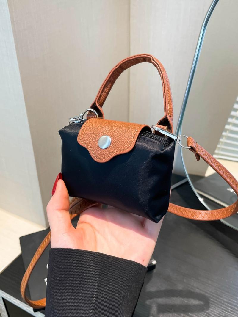 Women's Mini Crossbody Bag with Detachable Shoulder Strap, Zipper Closure, Decorative Purse, Flap Crossbody Purse, Christmas Gift for Young Girls