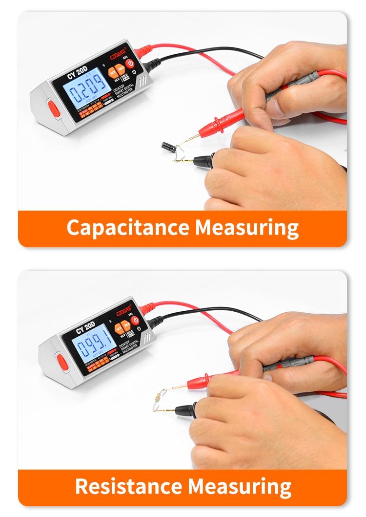 Desktop Digital Multimeter, Voice Function, Electrician Multi Tester, Backlit Bright Screen, Essential Tool for Electrical Work