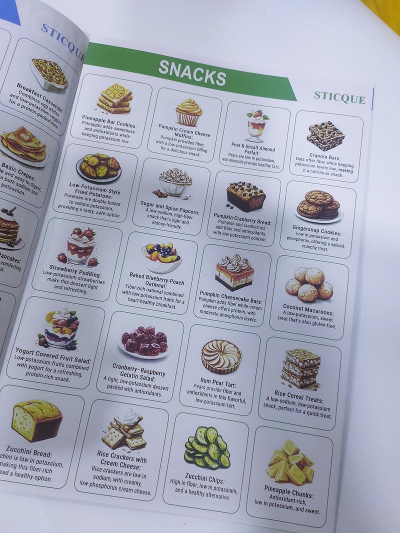 3 Count Low Potassium Foods Chart for Kidney Disease - Diet Plan, Foods to Avoid & Eat, Nutrient Guide Meals Recipes,Healthy Living