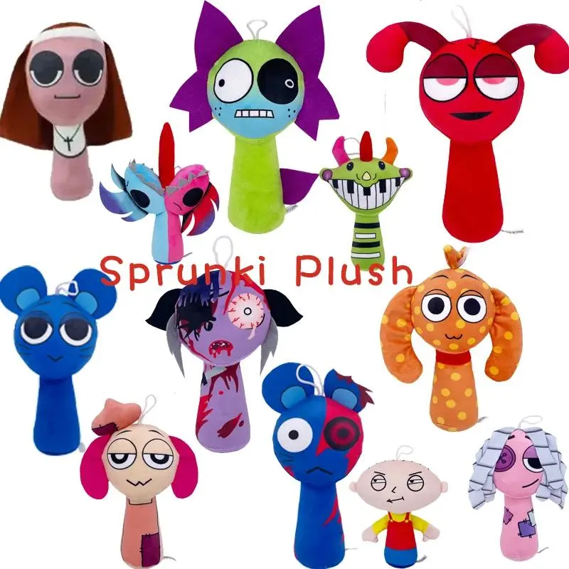 2026 New hot item 55 styles Sprunki Plush Toys Game Plush Sprunki  Plush Doll Sprunki Game Cartoon Kid Birthday Gifts Stuffed Dolls Christmas Gift