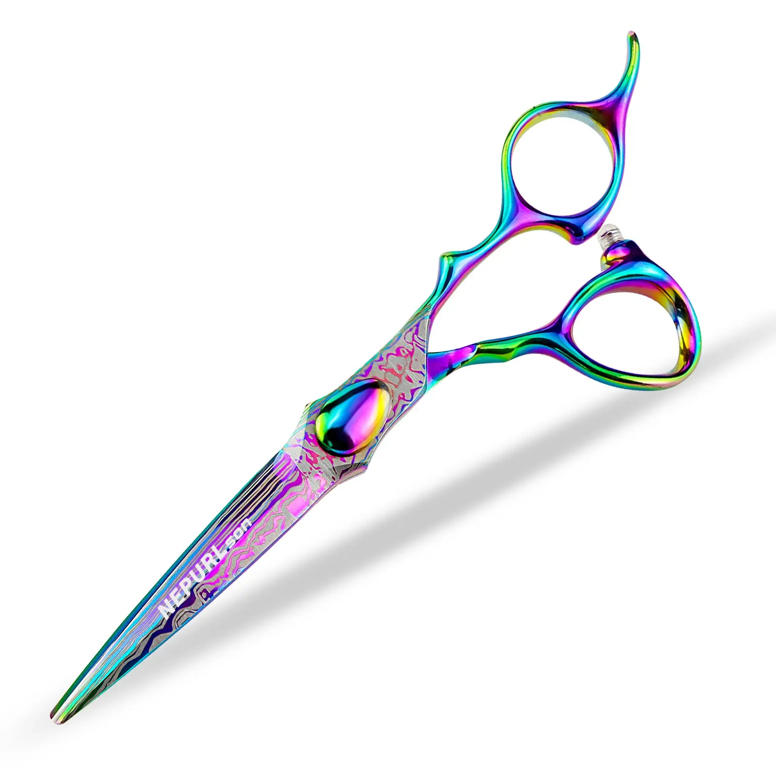 6.0 Inch High-End Haircut Scissors, 440C Stainless Steel, Ergonomic Right-Hand Design, Home Use, Unisex, Trimming and Thinning Clippers