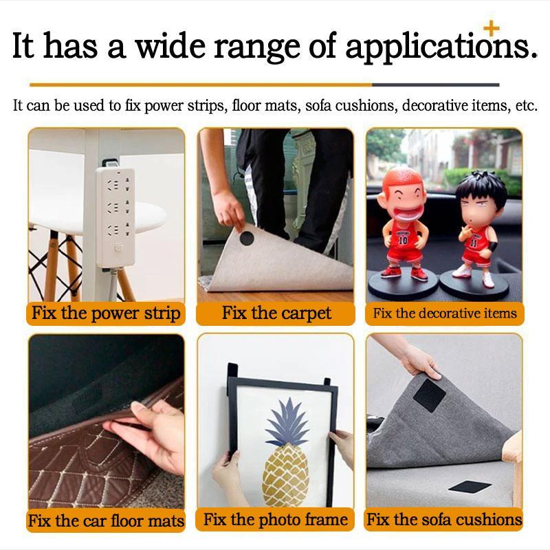 Double - sided adhesive - backed Velcro (10 pairs), self - adhesive hook - and - loop straps. Suitable for both indoor and outdoor use, applicable to carpets and car floor mats. Strong Hold Easy Installation girl room accessories