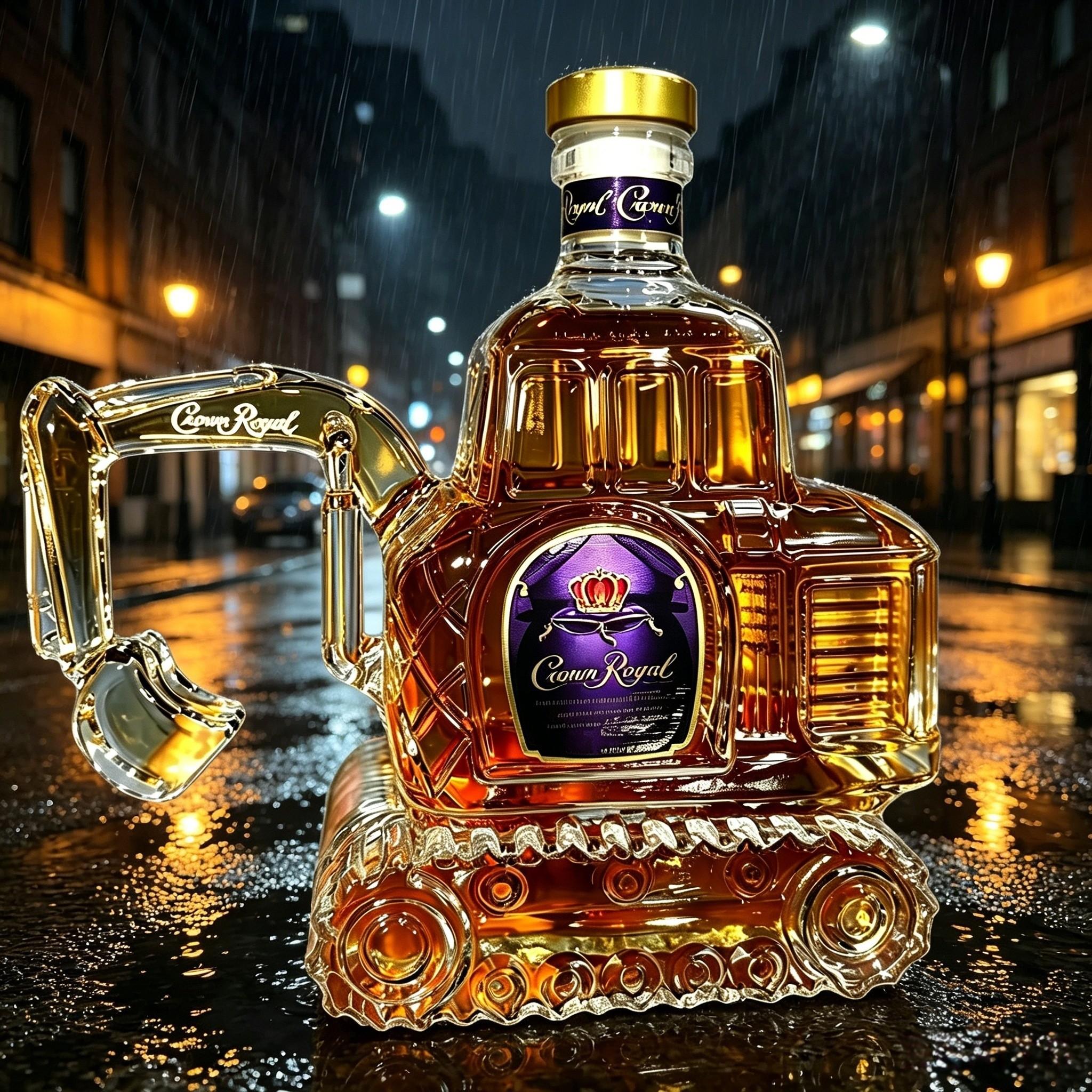 Excavator Shaped Whiskey Decanter, Unique Home Bar Decor Conversation Piece, Barware, Novelty Bar Accessories, Ideal for Parties, Holidays and Gifts, Cool Design for Enthusiasts