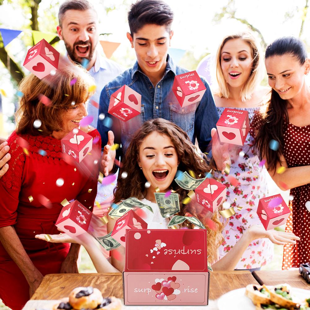 Surprise Gift Box Explosion Gift Box for Money, Funny Money Box for Cash Gift, Folding Bouncing Gift Box for Birthday Anniversary Valentine Proposal (16 Bounces) Surprise Gift Box Explosion Gift Box for Money, Funny Money Box for Cash Gift, Folding Bouncing Gift Box for Birthday Anniversary Valentine Proposal (16 Bounces)