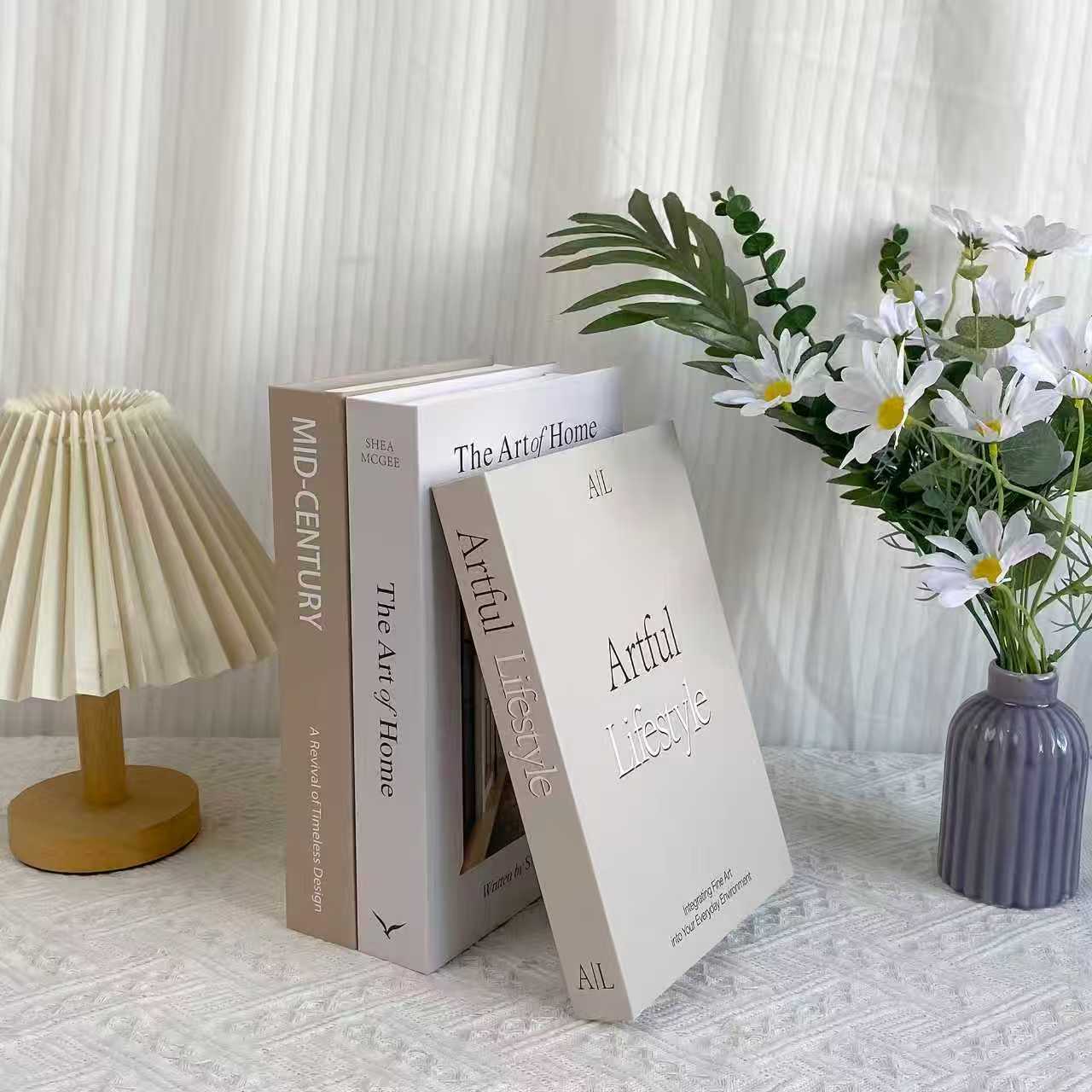 3PCS/set Modern Simplicity Coffee Table Decorative Books Set, Home Hotel Soft Decoration, Origami Handmade Fun Storage, Fresh Literary Style Desk Ornament，home ornament