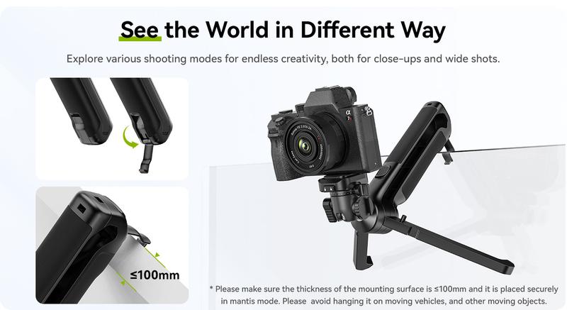 ULANZI One-Click Open Tabletop Tripod for Camera Mini Vlogging Tripod, Uka F38 Camera Quick Release System, Flexible Travel Tripod for Sony/Canon/Nikon/Fujifilm SLR DSLR Pocket Stand Shooting Selfie Video Vlog