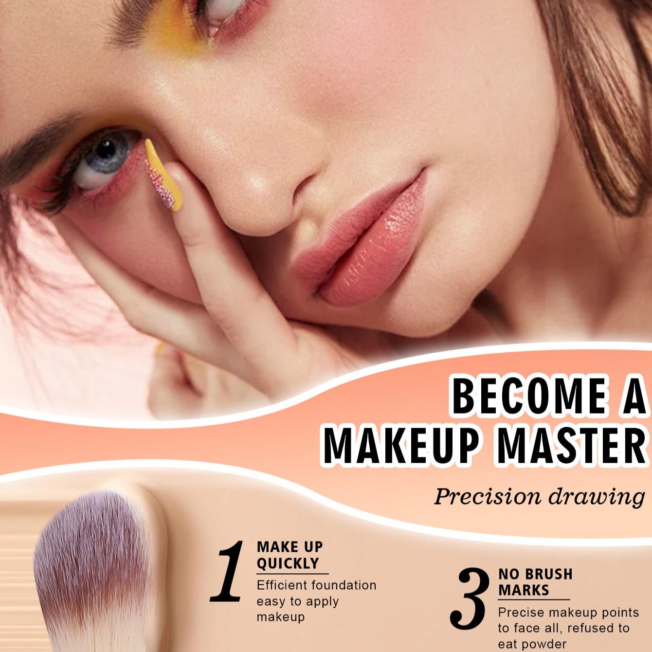 30pcs Makeup Tool Set, Includes 18pcs Brushes, Waterproof Cosmetic Bag, Sponge Pads, Powder Puffs, Brush Cleaning Tool