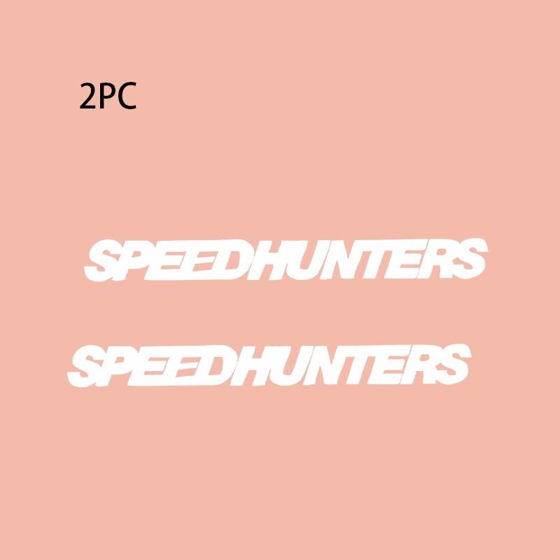 2Pcs Vinyl Sticker Set, SPEEDHUNTERS Street Racing Decal for Car Body, Wiper, Wheel, Motorcycle,Self-Adhesive