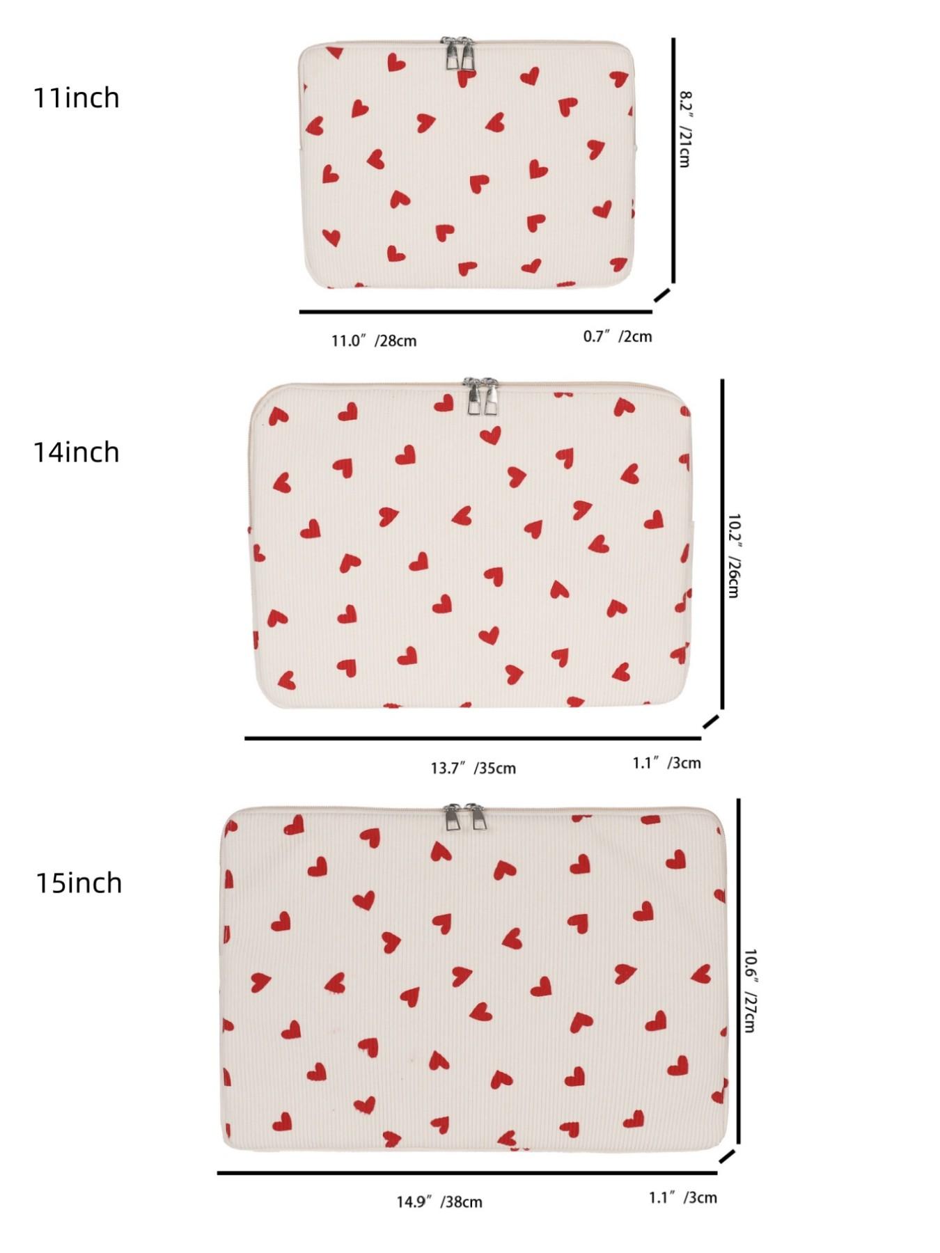 Heart Laptop Backpack, Casual Stars Pattern, Multi-Size Computer Protection Case, Ideal for Teachers and Students, School Supplies