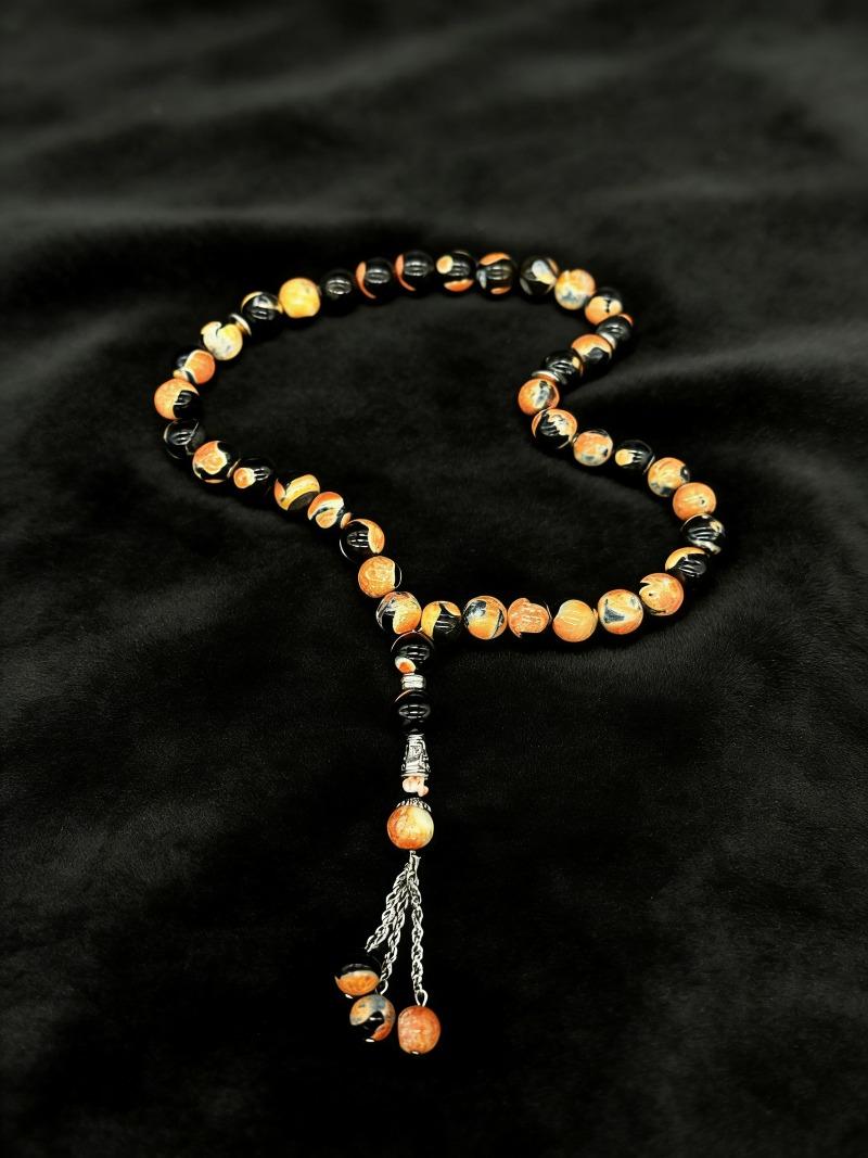 Natural Original Agate Prayer Beads, No Treatment Mala, Meditation Zen Bracelet