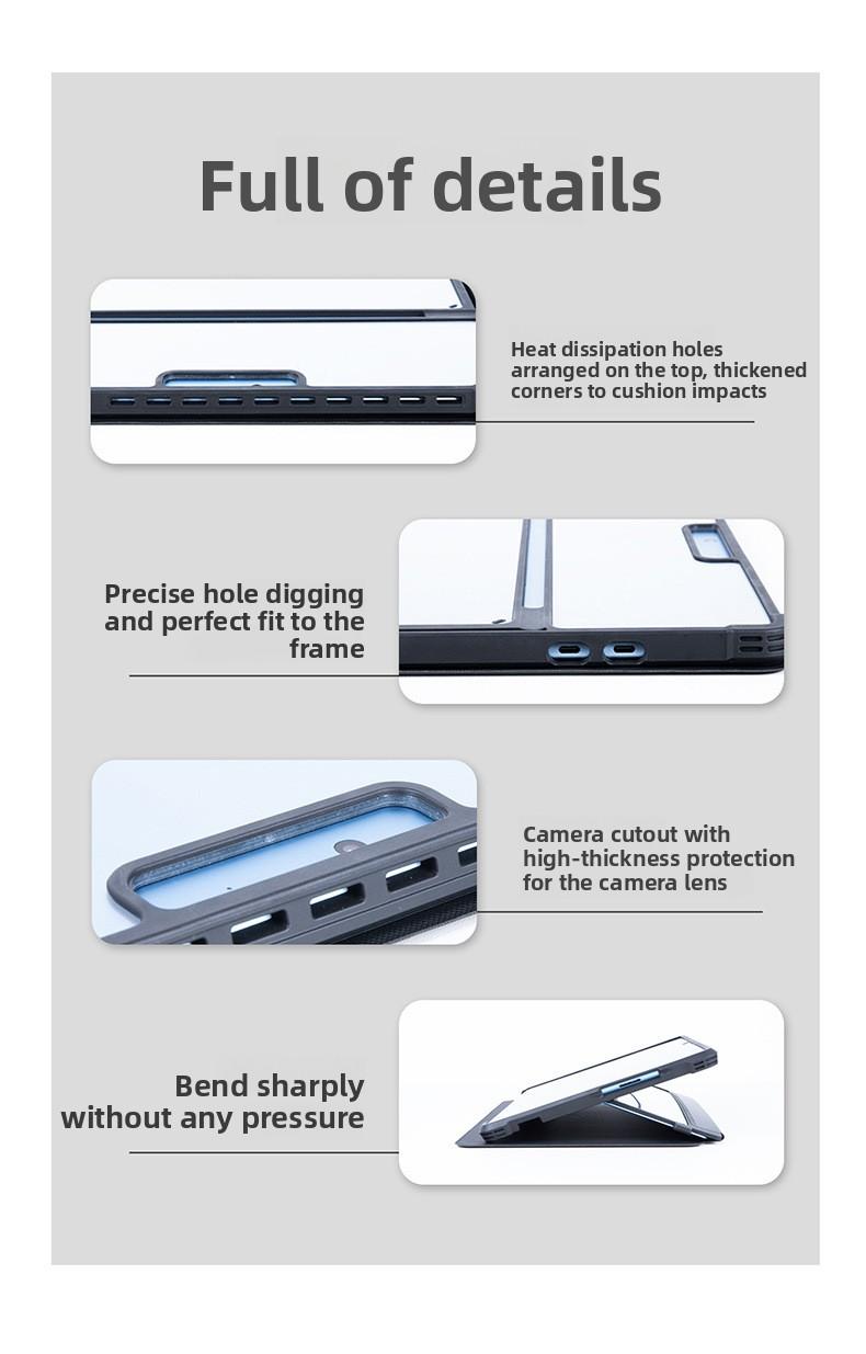 Shockproof Silicone Case for Microsoft Surface Pro 9/10/11, Full Body Protective Cover with Built-in Stand, Compatible with Type Cover Keyboard, Anti-Scratch Rugged TPU Shell for 12.9 Inch Surface Tablet