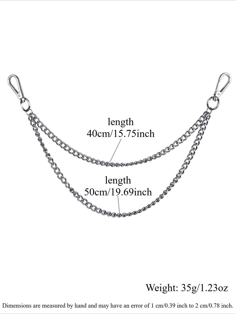 Hiphop Punk Chain Jeans Pants, Fashion Simple Trendy Unisex Personalized Waist Chains, Casual Denim Accessories for Men and Women