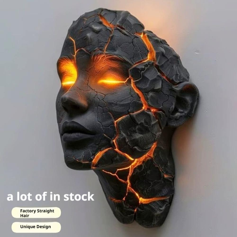 3D LED Wall Light, Fashionable Crack Soul Design, Energy Saving, Easy Installation, Glass Effect Lamp for Living Room, Bar, Cafe, Nightlight