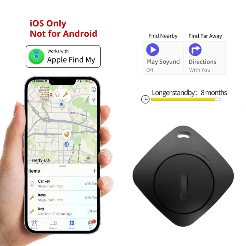 4 Pack, Bluetooth Luggage Tracker Smart Tracking Tag Works with Apple Find My APP (iOS Only, Not for Android), Keys Finder and Item Locator for Luggage, Backpack, Suitcases, Replaceable Battery(Battery included)