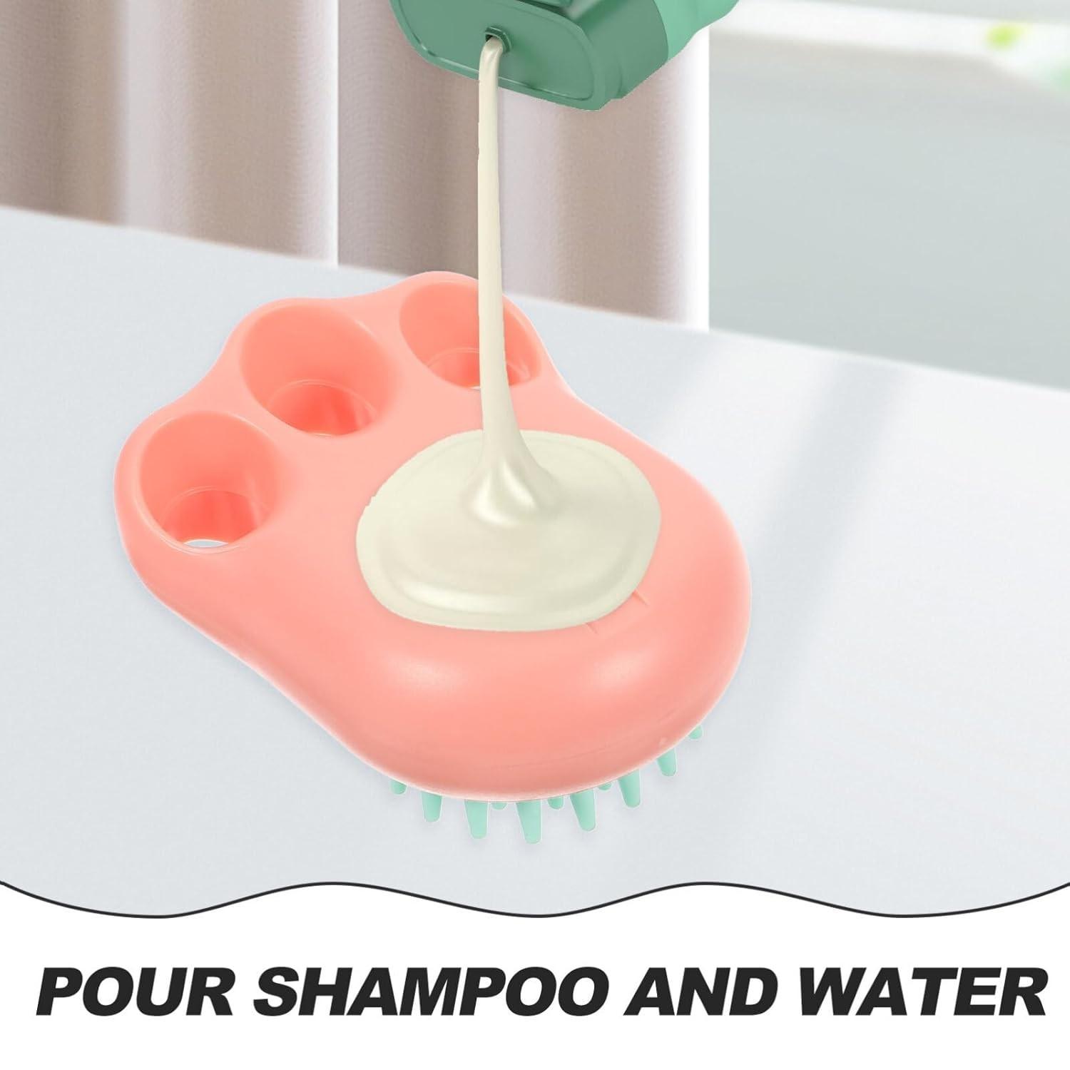 2-Pack Pet Bath Brush, Silicone Massage Comb, Soft Multi-Function Head Brush, Cat Cleaning Brush, Dog and Cat Grooming Tools